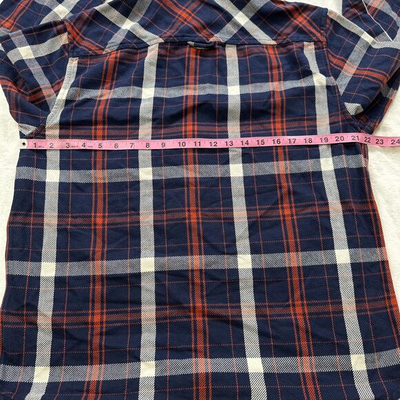 Alpine Design Mens Medium Heavyweight Flannel Shirt Red White Blue Plaid New - Picture 6 of 8